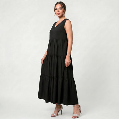 Robe Longue Intemporelle Femme Légère Coupe Fluide Élégante