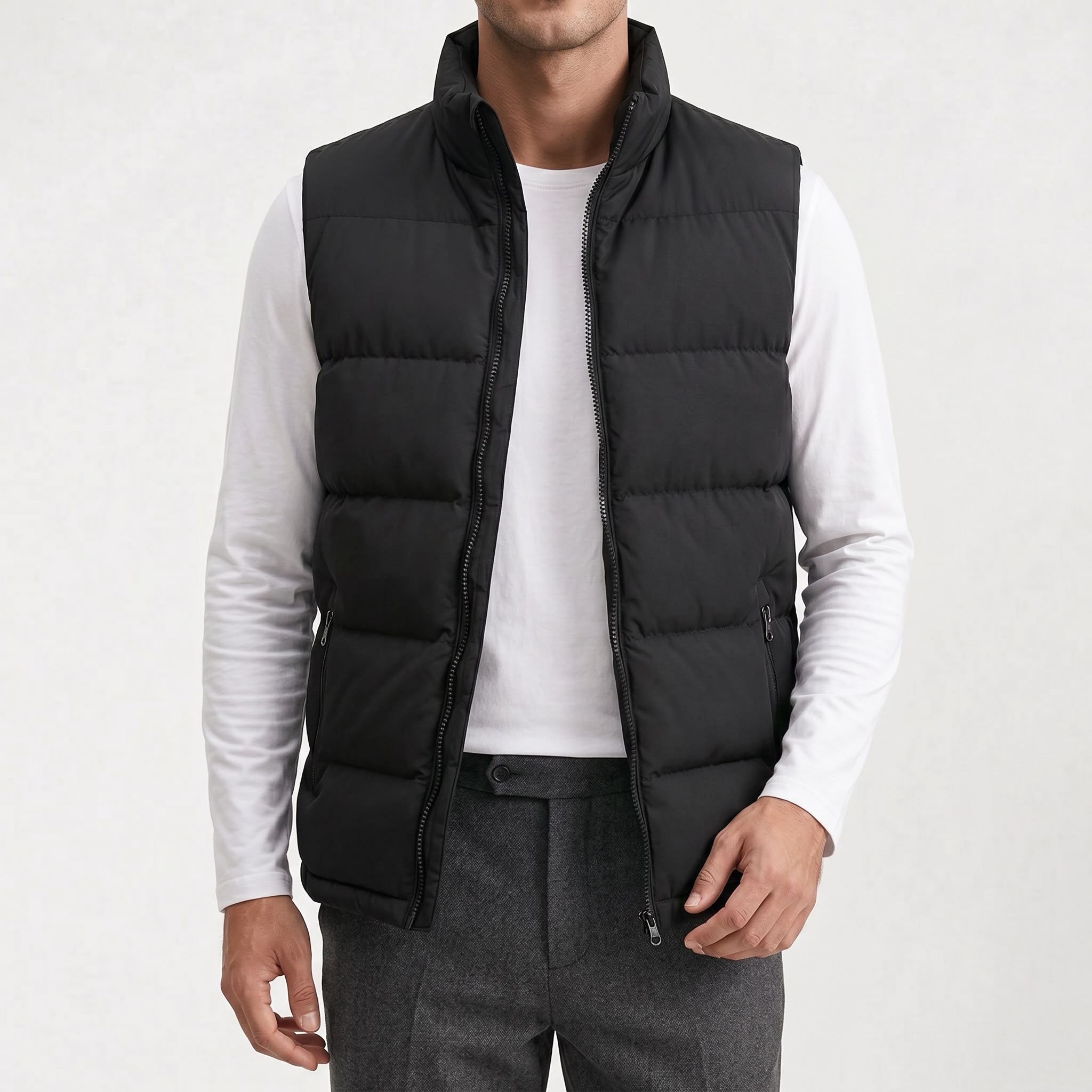Gilet doudonon Bodywarmer pour hommes pour des couches avec un look brodé