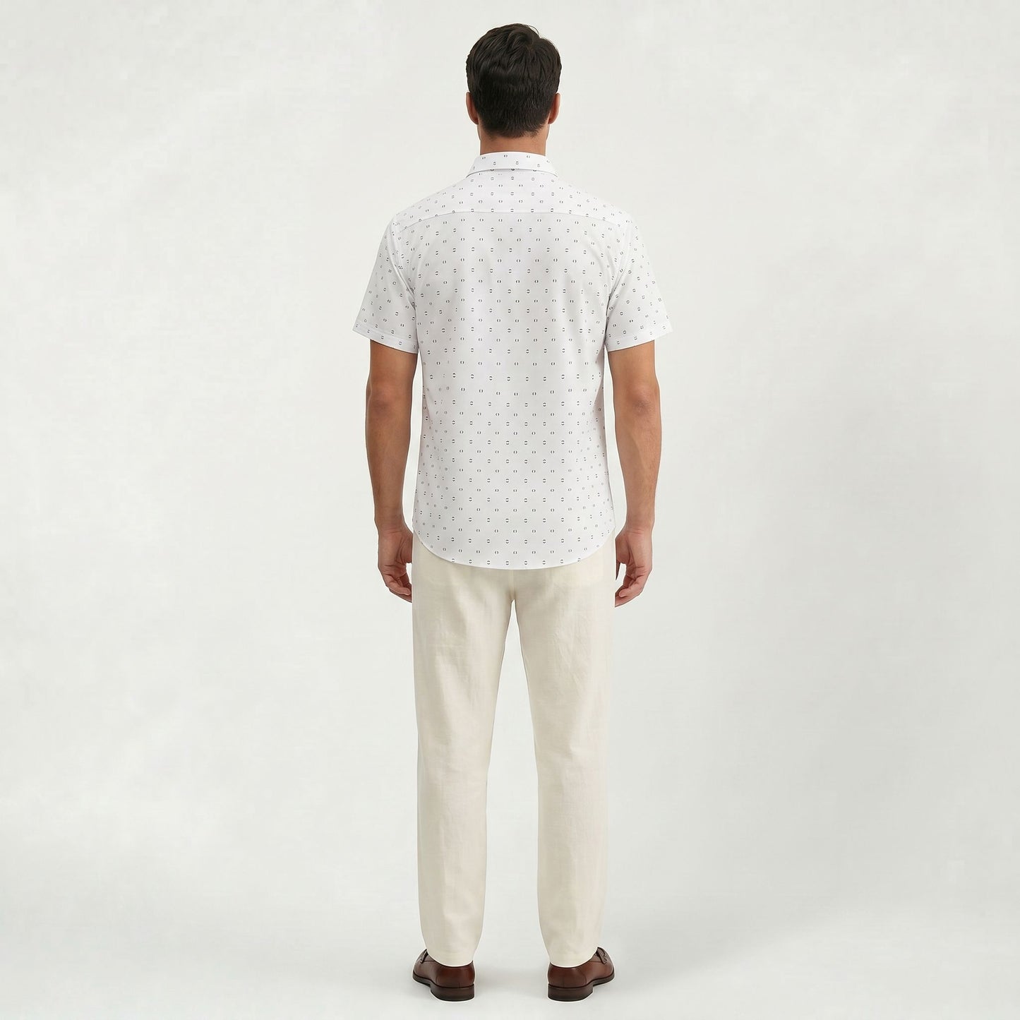 Chemise d’été élégante à motif floral pour homme Coupe classique Regular Fit