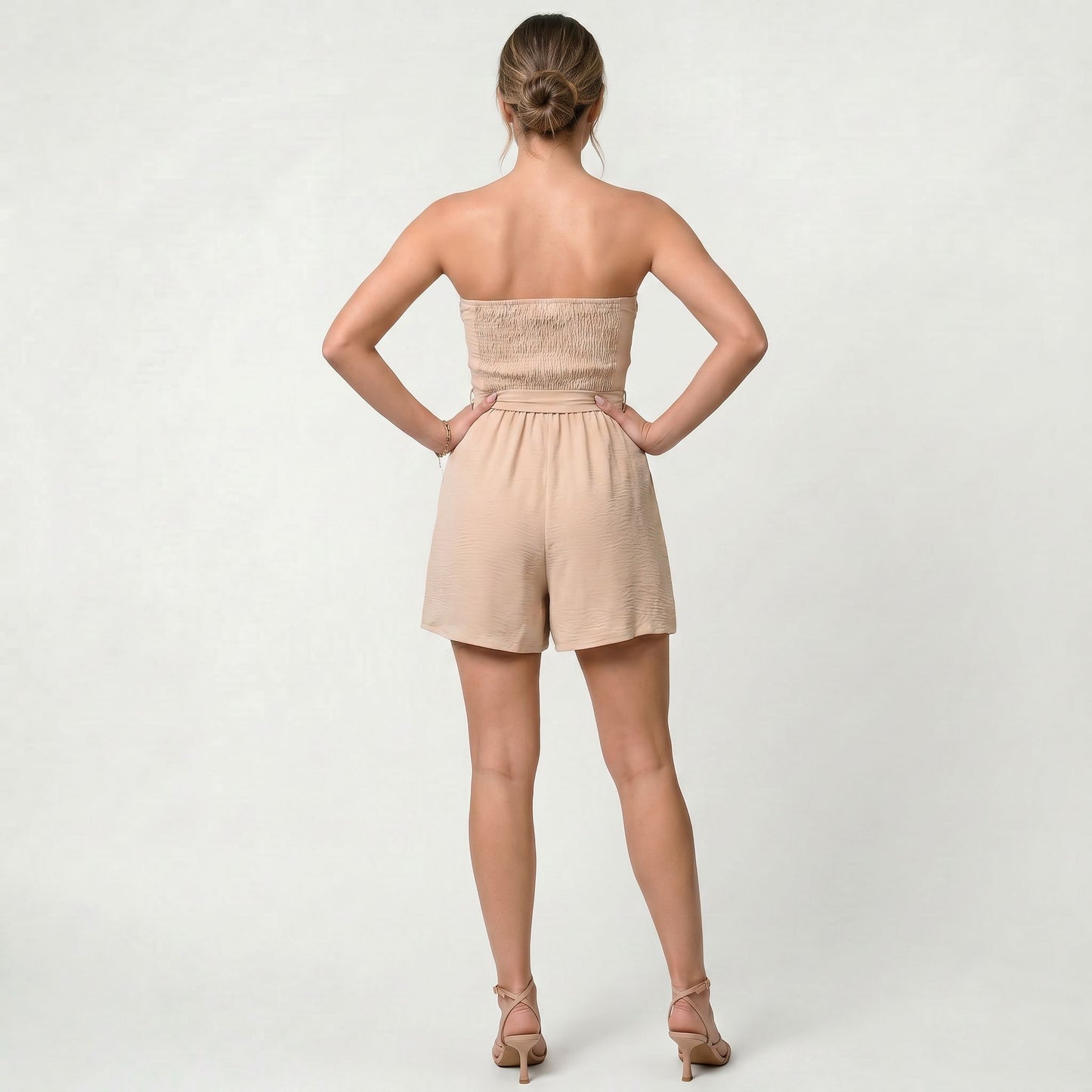 Combinaison Short Bandeau Femme Style Décontracté Léger