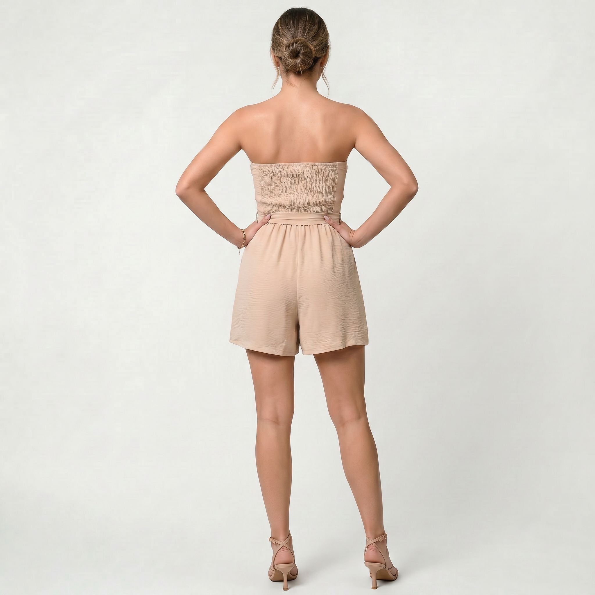 Combinaison Short Bandeau Femme Style Décontracté Léger
