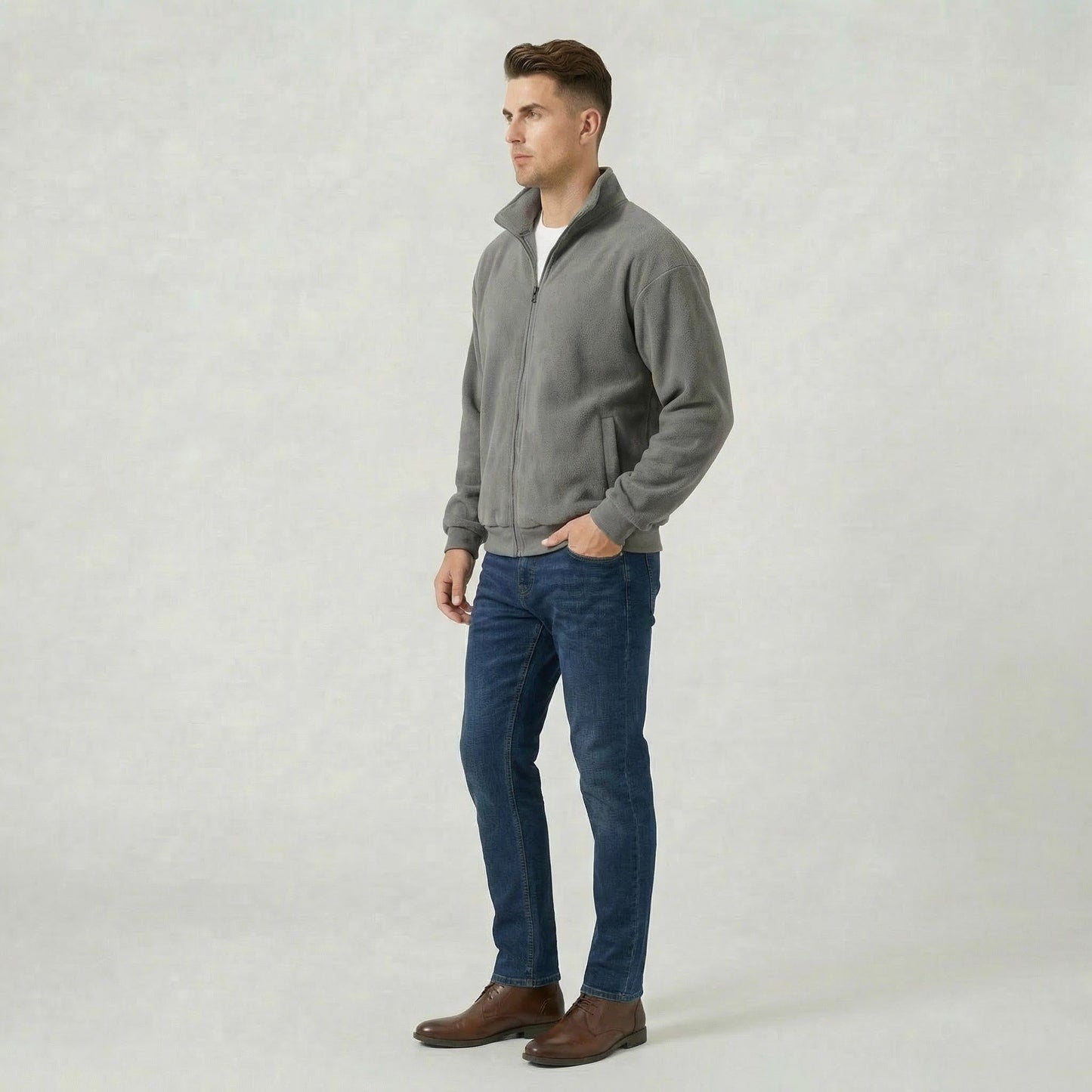 Pull Homme Classique à Manches Longues Coupe Décontractée Douce