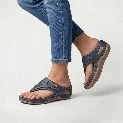Sandales compensées à plateforme pour femme, confort respirant et style intemporel d’été
