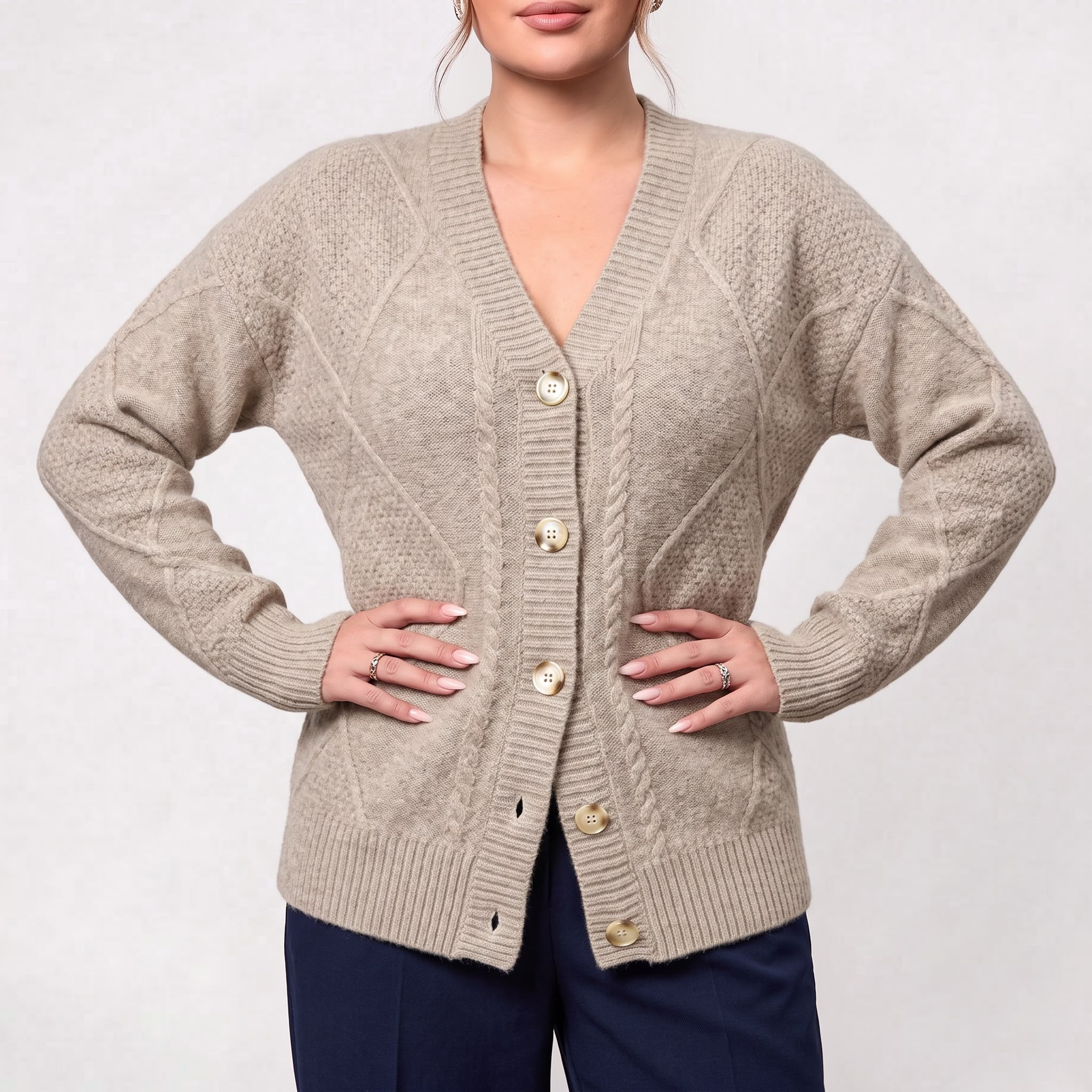 Cardigan Femme Classique en Maille Douce et Élégante pour le Quotidien