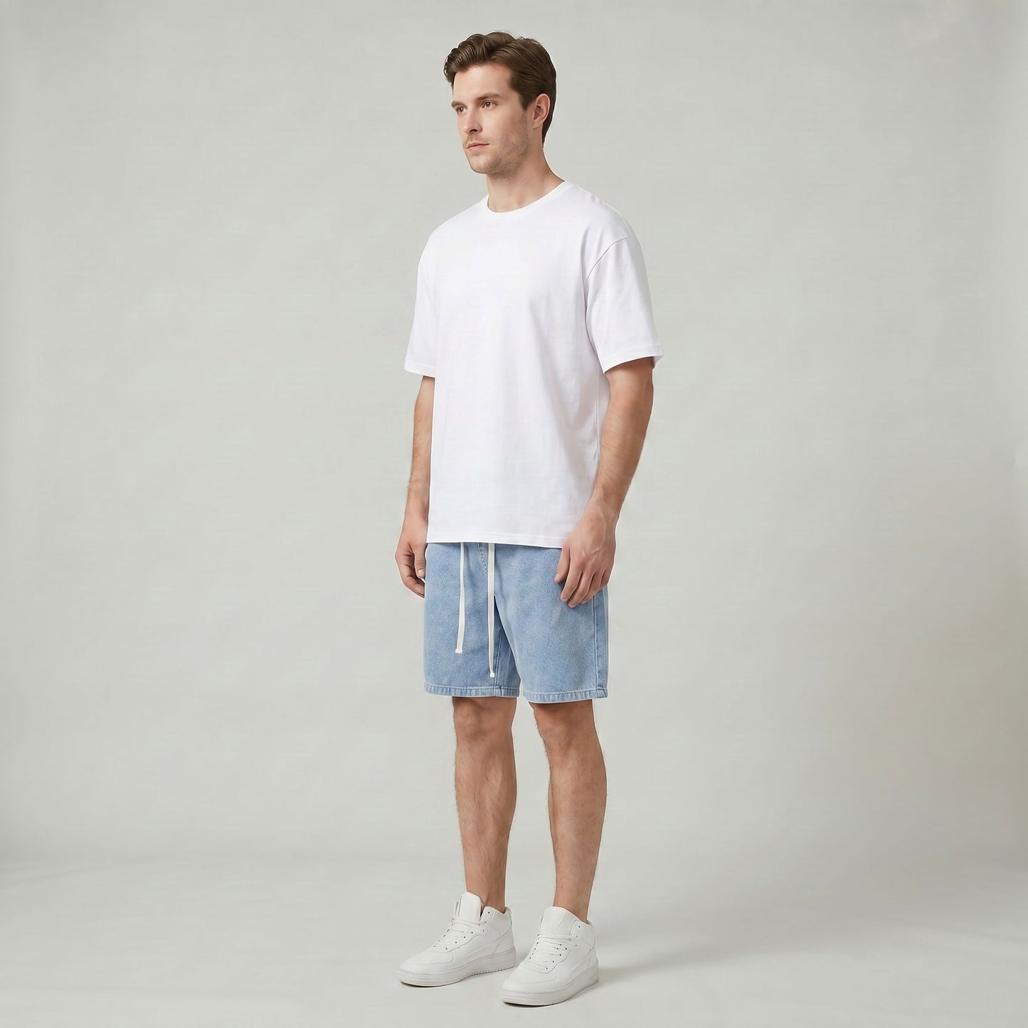 Short en denim léger pour homme avec taille stretch  idéal pour l’été