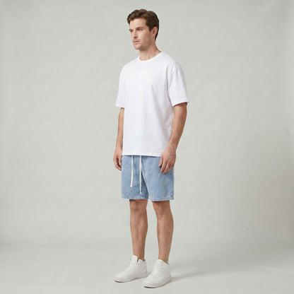 Short en denim léger pour homme avec taille stretch  idéal pour l’été