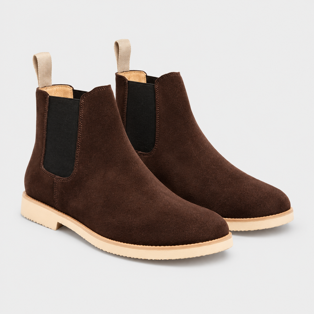 Men's nubuck leather Chelsea boots – Pointed toe, classic style