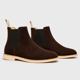 Men's nubuck leather Chelsea boots – Pointed toe, classic style