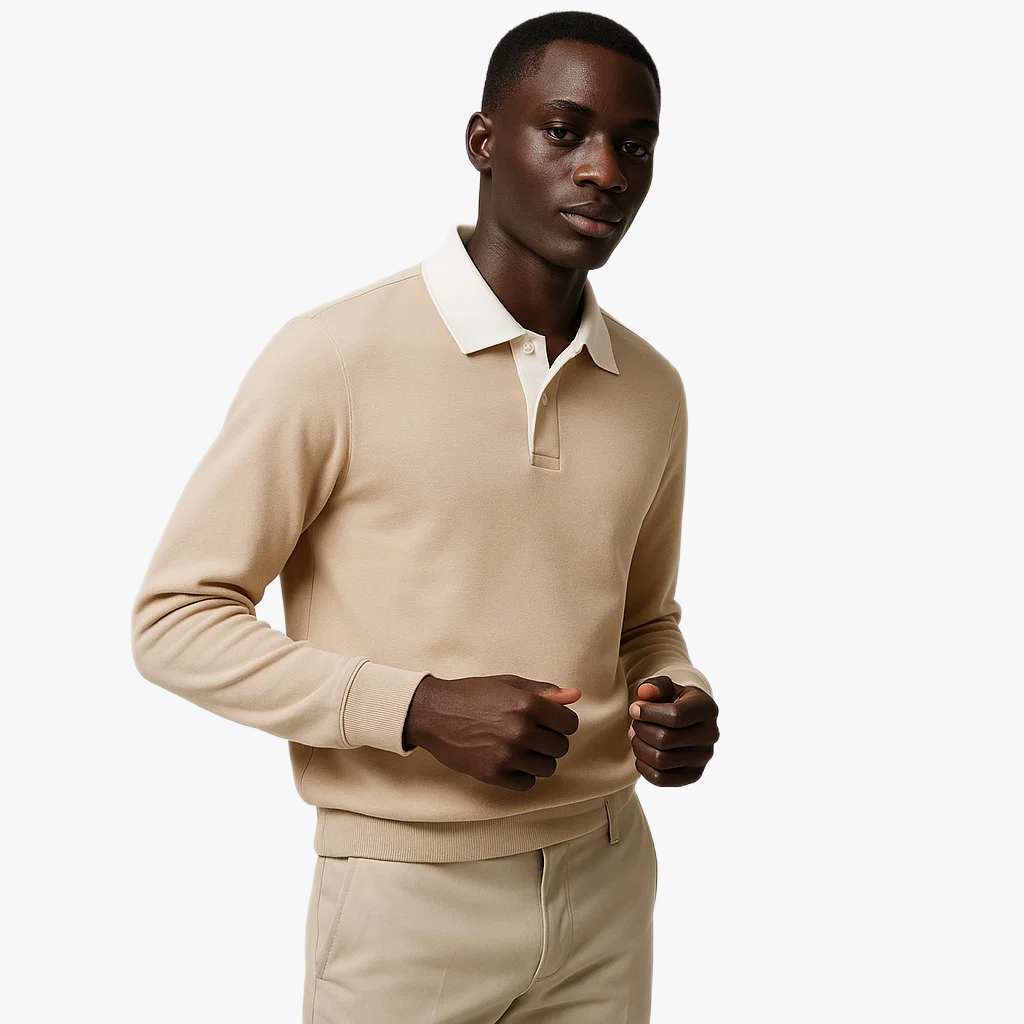 Polo décontracté à manches longues élégant