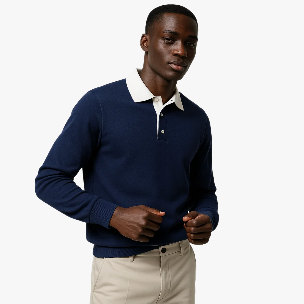 Polo décontracté à manches longues élégant