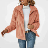 Cosy Teddy Fleece Jacket with Zip Front and Collar