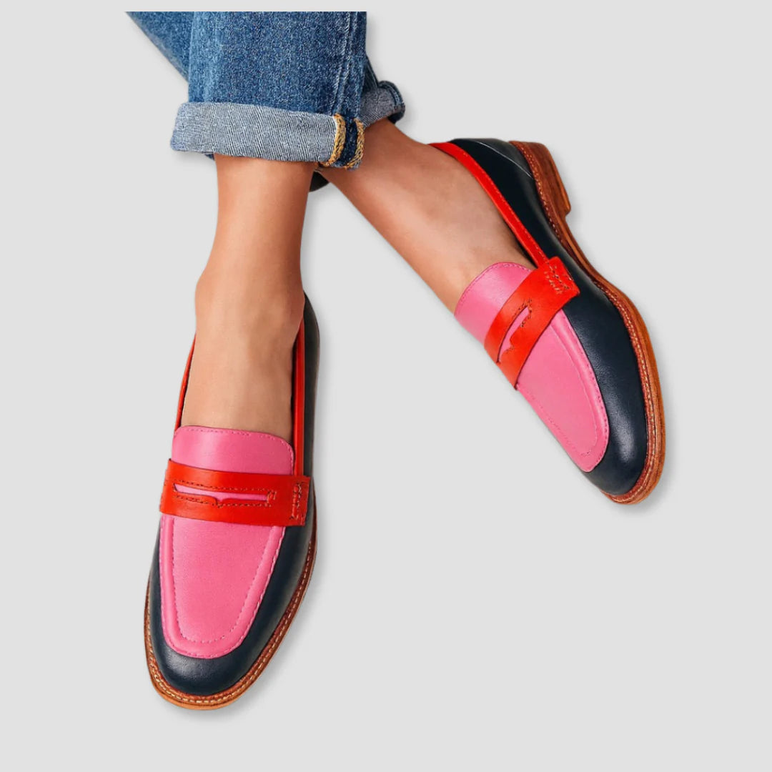 Mocassins Multicolores Avec Semelle Plate Pour Femmes  Idéal Pour Quotidien Et Vacances