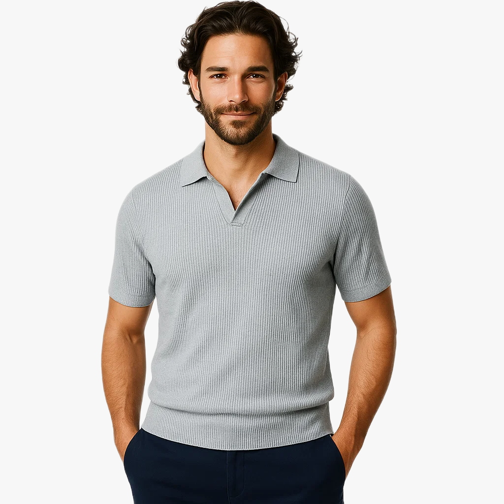 Polo d'été élégant pour homme à manches courtes