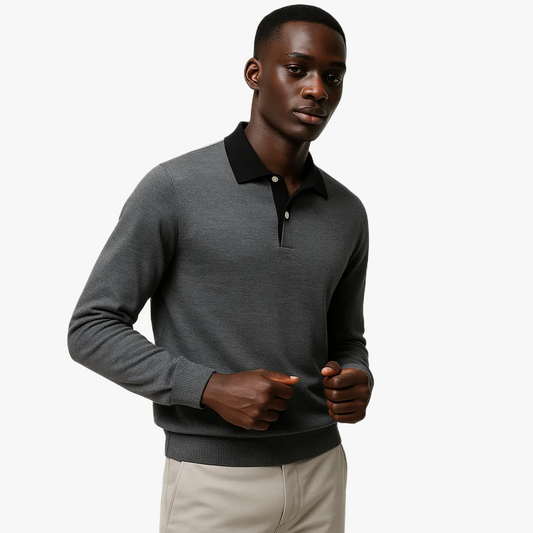 Polo décontracté à manches longues élégant