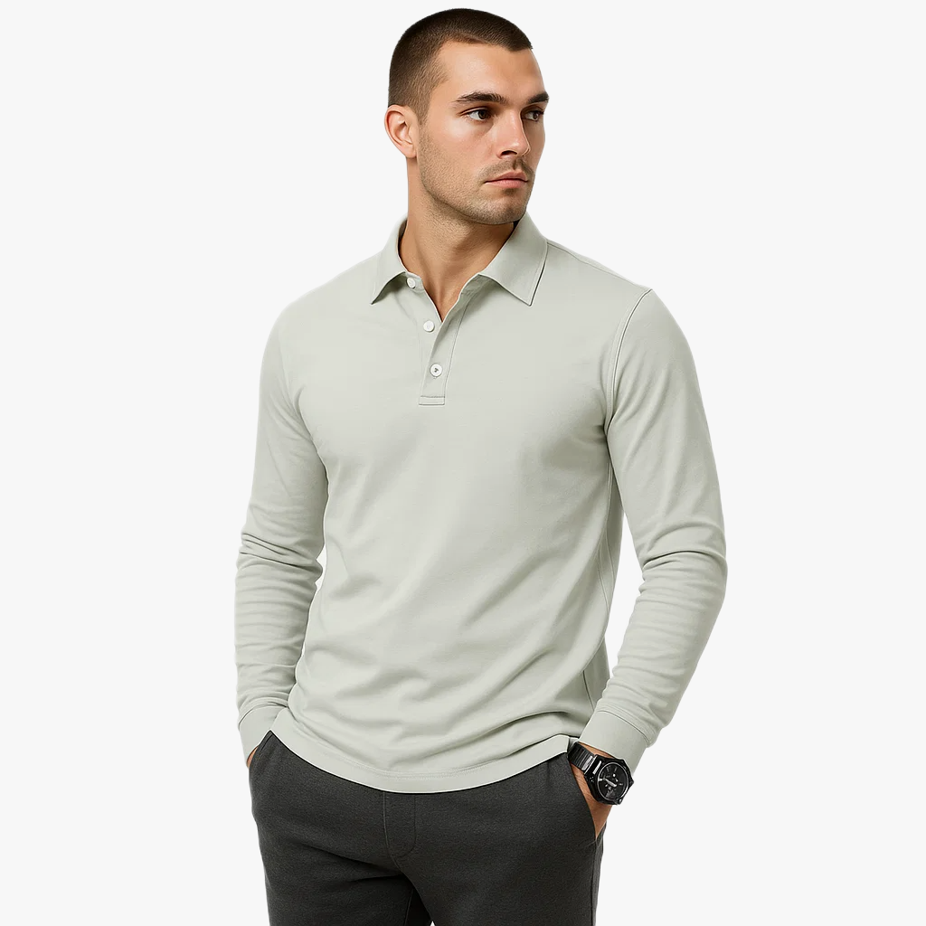 Polo Homme Élégant à Manches Longues