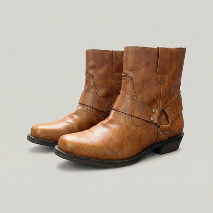Men's Leather Boots – Slip-On Ankle Boots