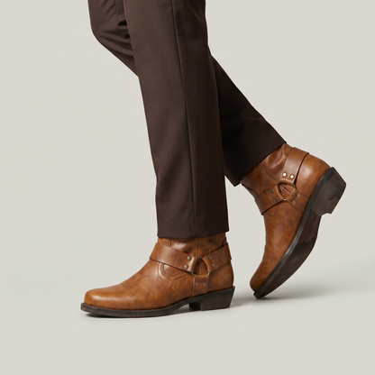 Men's Leather Boots – Slip-On Ankle Boots