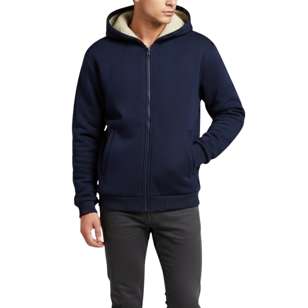 Fleece Hoodie – Sherpa-Lined Men’s Winter Layer
