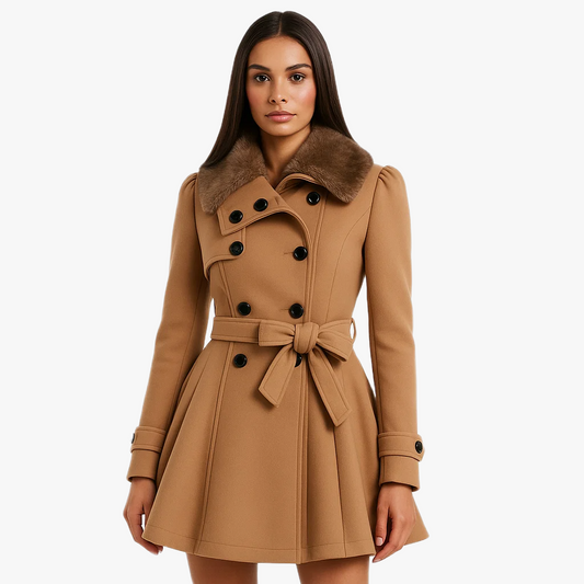 Manteau d'hiver en laine chic et élégant