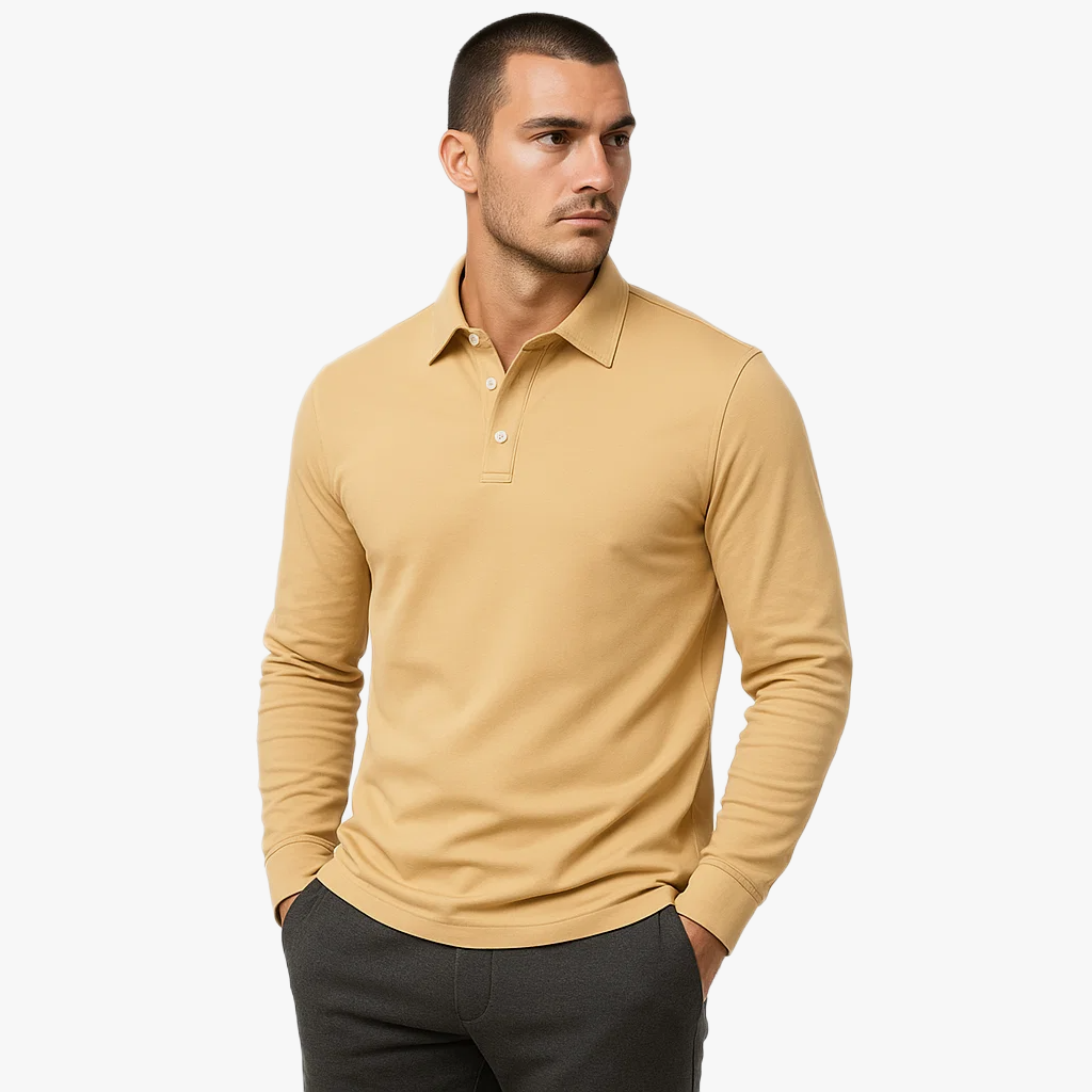 Polo Homme Élégant à Manches Longues
