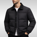 Corduroy Collar Puffer Jacket