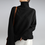 Sweater Women - Cashmere Knit Soft Sweater with Turtleneck