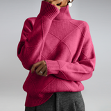 Sweater Women - Cashmere Knit Soft Sweater with Turtleneck