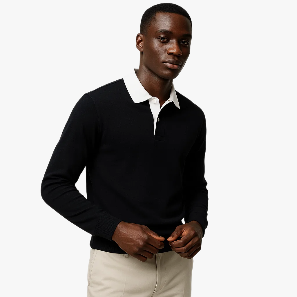 Polo décontracté à manches longues élégant