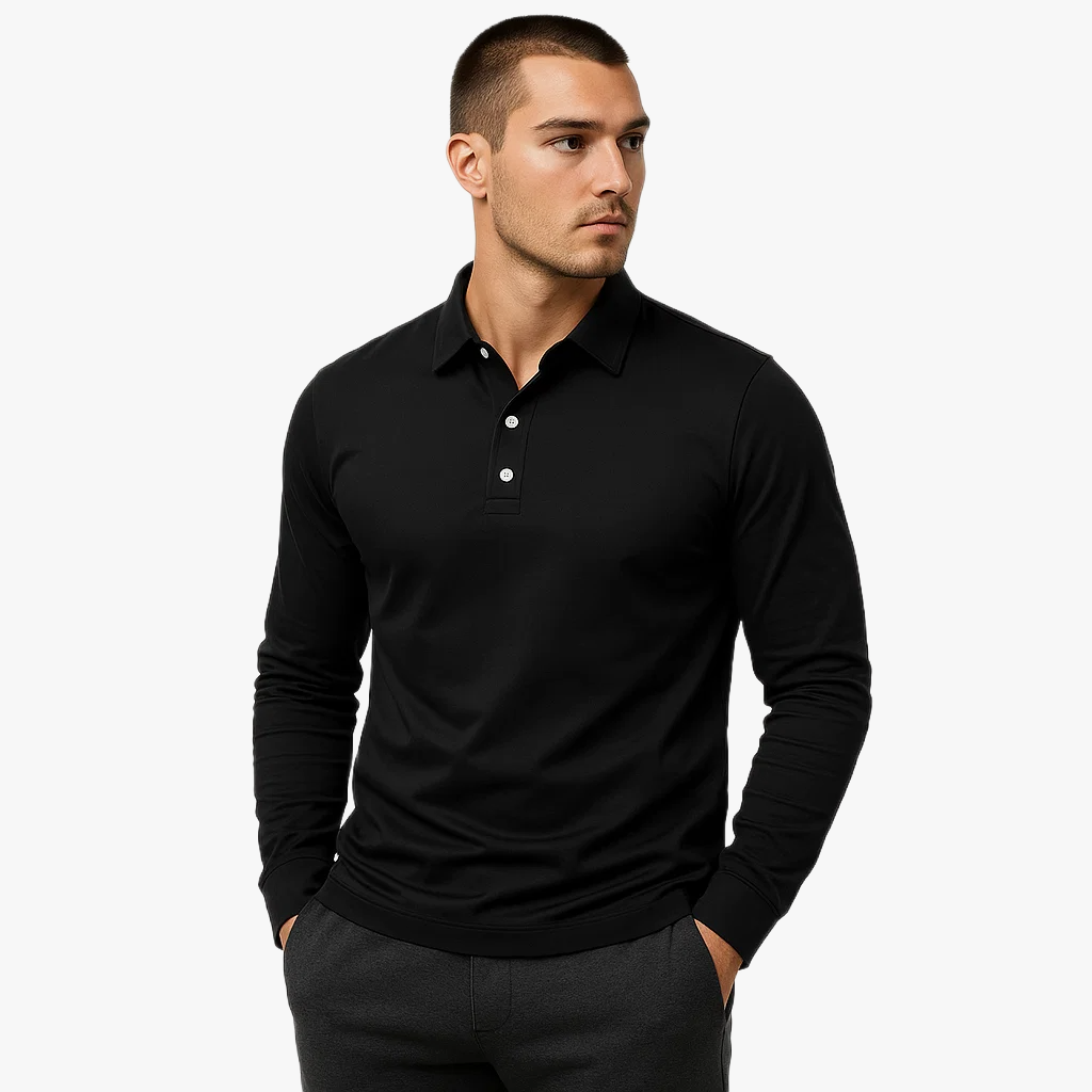 Polo Homme Élégant à Manches Longues