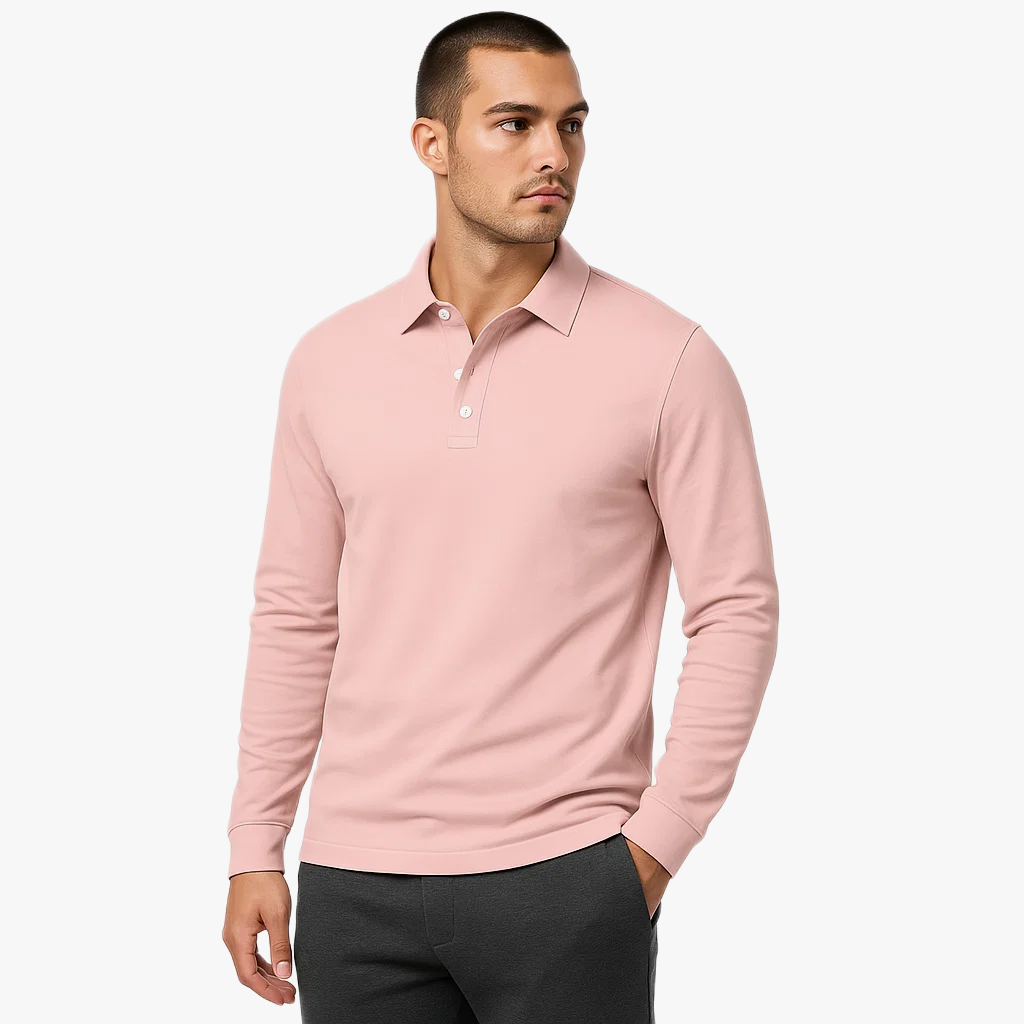Polo Homme Élégant à Manches Longues