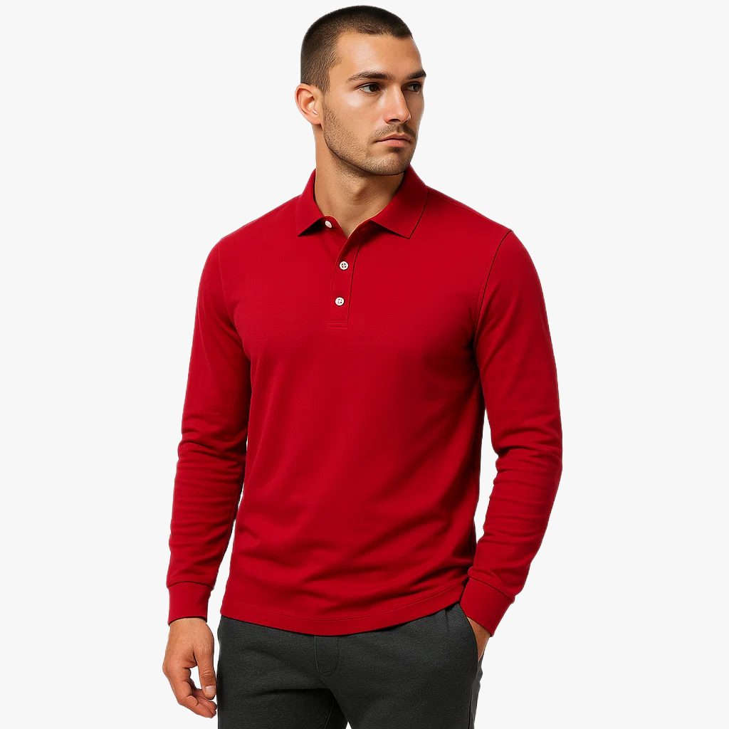 Polo Homme Élégant à Manches Longues