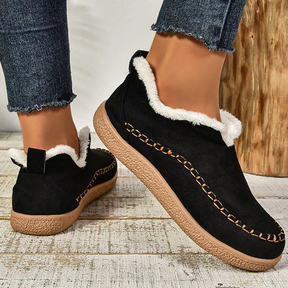 Women's Shearling-Lined Suede-Look Ankle Boots