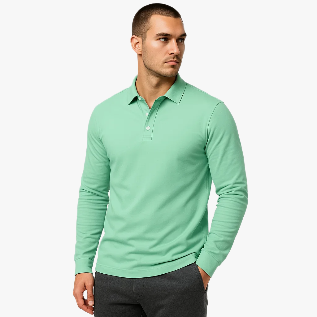 Polo Homme Élégant à Manches Longues