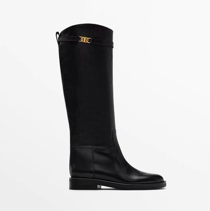 Valentina - Elegant Knee-High Leather Boots
