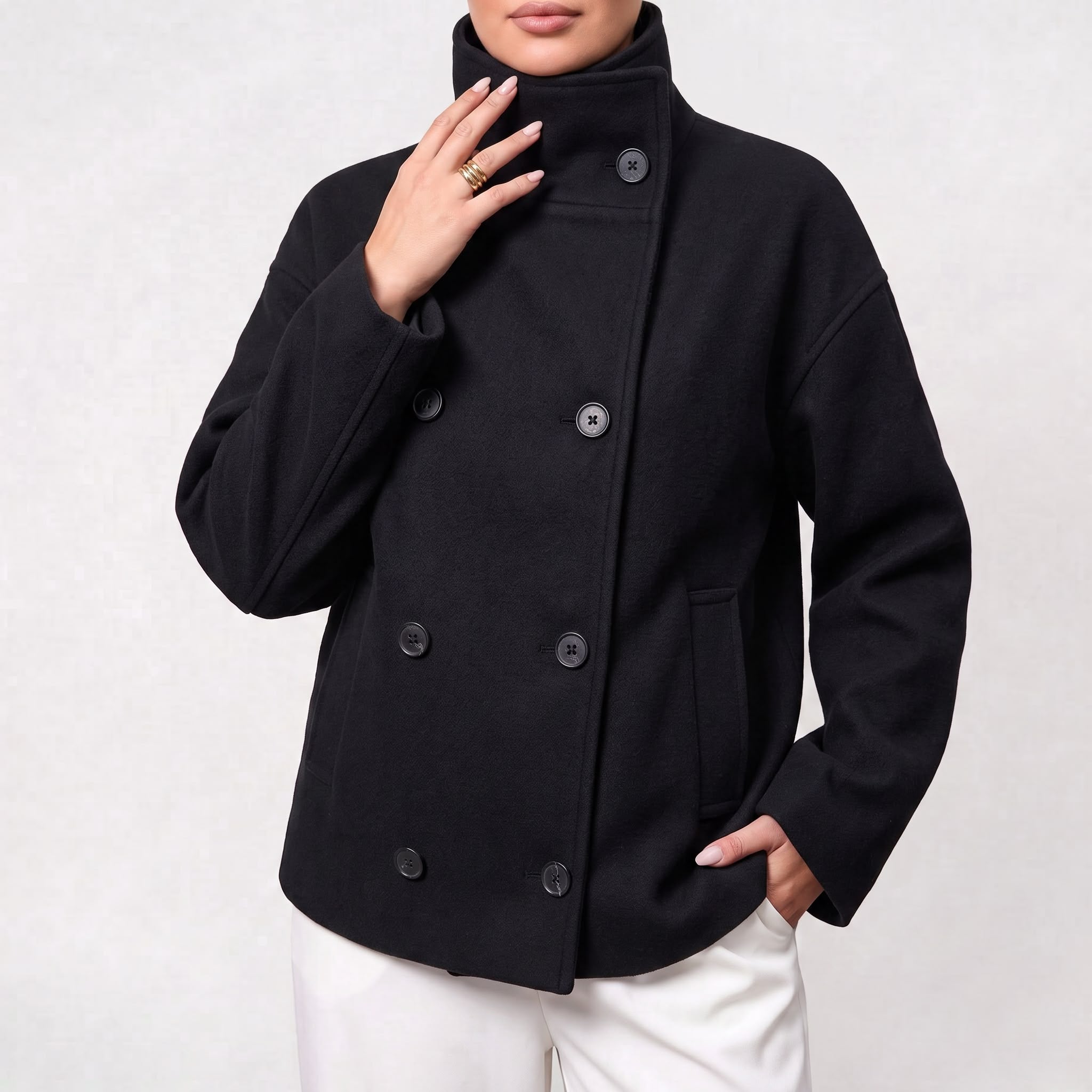 Manteau Long Élégant Classique pour le Travail et le Quotidien
