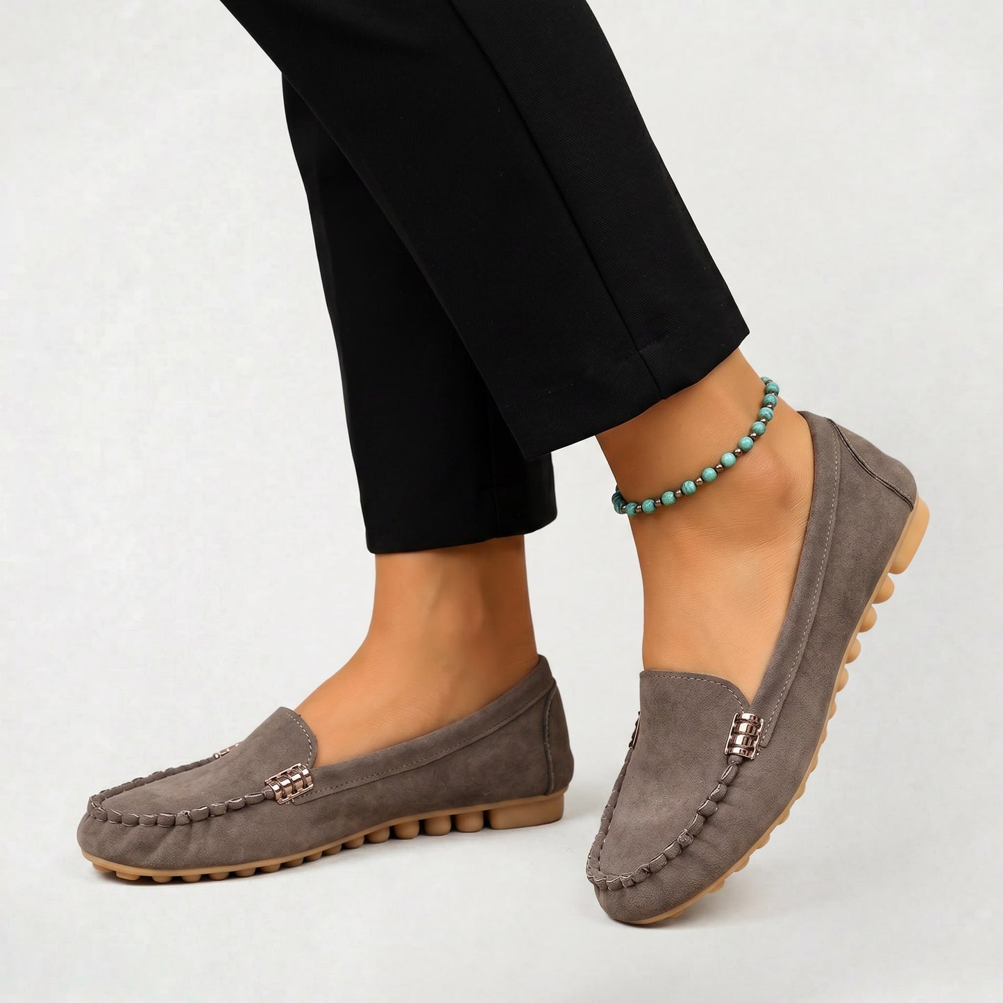 Chaussures plates décontractées pour femme à bout rond, confortables pour la marche