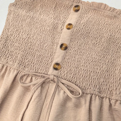 Combinaison Short Bandeau Femme Style Décontracté Léger