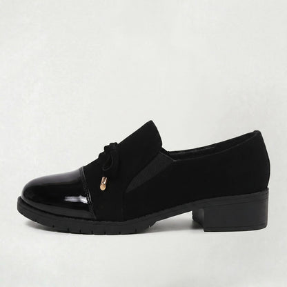Mocassins Minimalistes à Nœud pour Femme à Talon Moyen, Chaussures Chic Décontractées