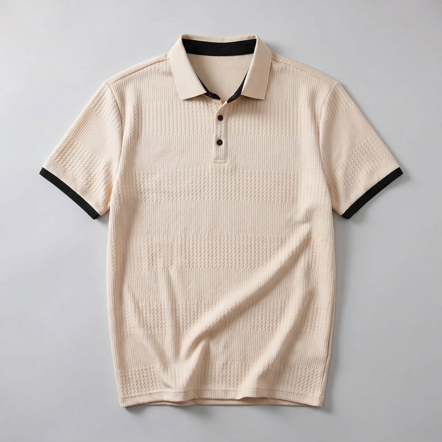 Chemise Jacquard Homme à Manches Courtes Coupe Slim Légère