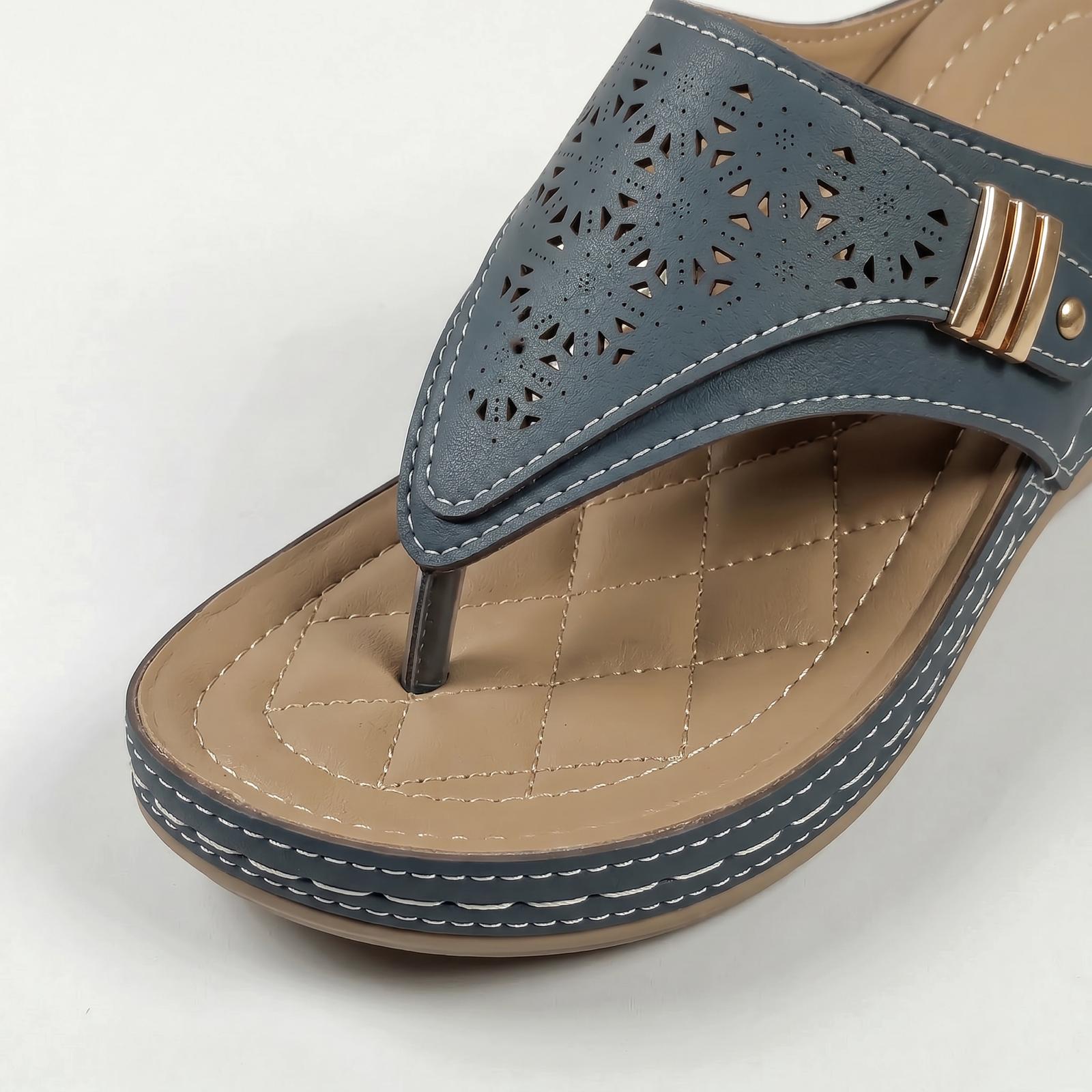 Sandales compensées à plateforme pour femme, confort respirant et style intemporel d’été