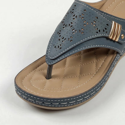 Sandales compensées à plateforme pour femme, confort respirant et style intemporel d’été