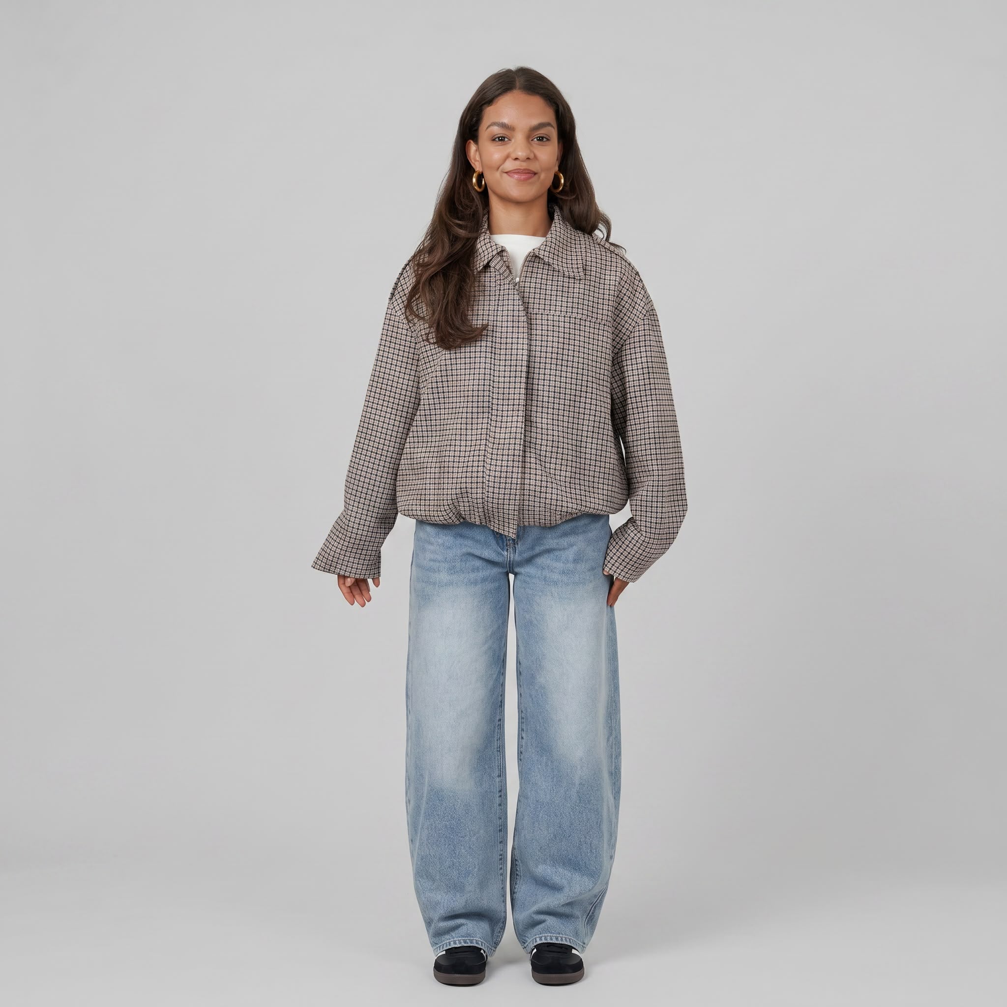 Veste décontractée décontractée au printemps à col rond pour femmes