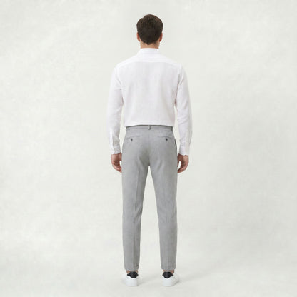 Pantalon Habillé Homme Coupe Droite Classique Business Casual Gris