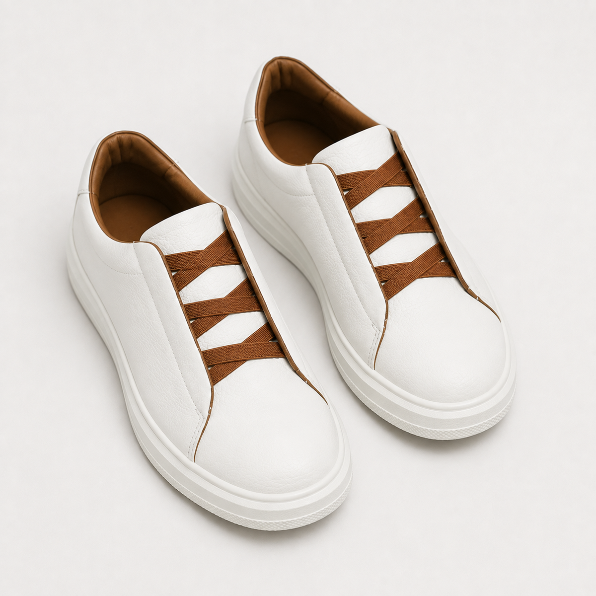 Men's Casual Sneakers - PU Upper Shock Absorbing Rubber Sole