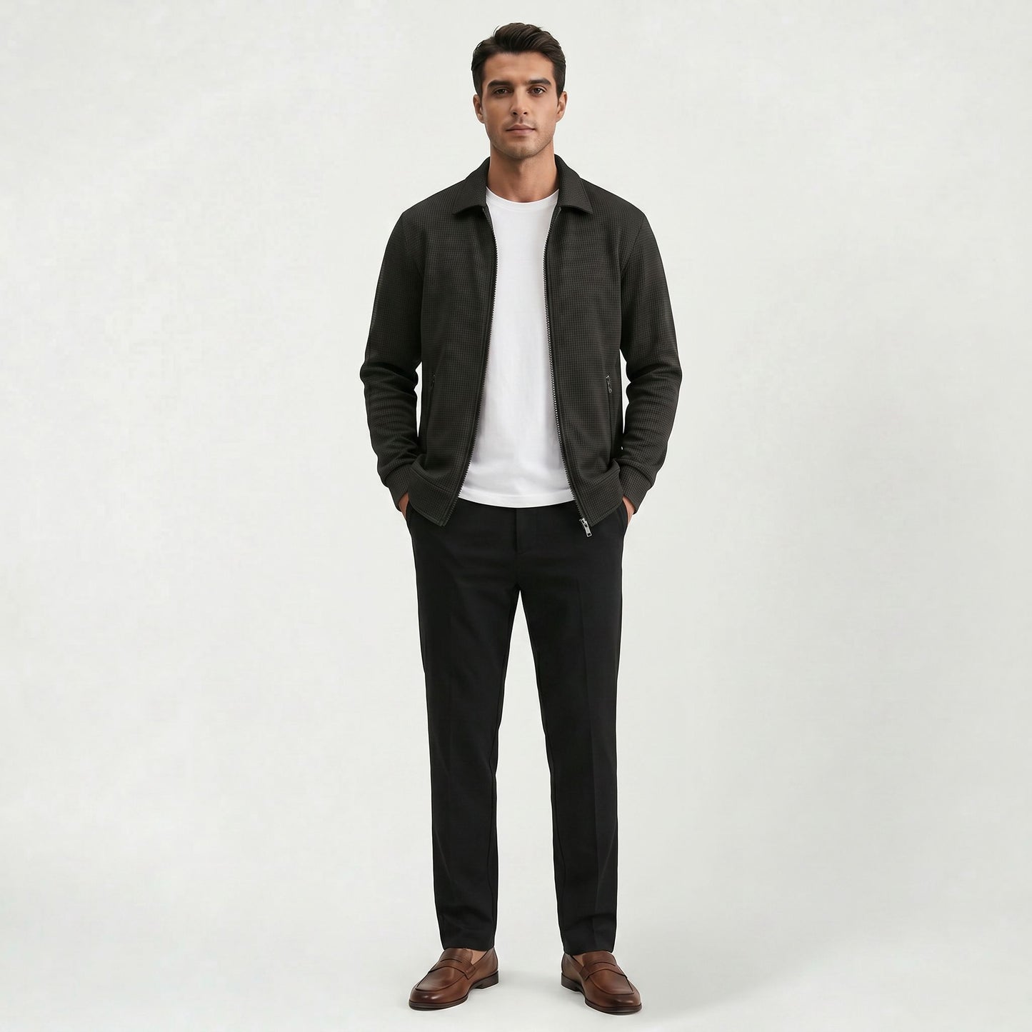 Veste légère homme coupe ample classique style intemporel décontracté