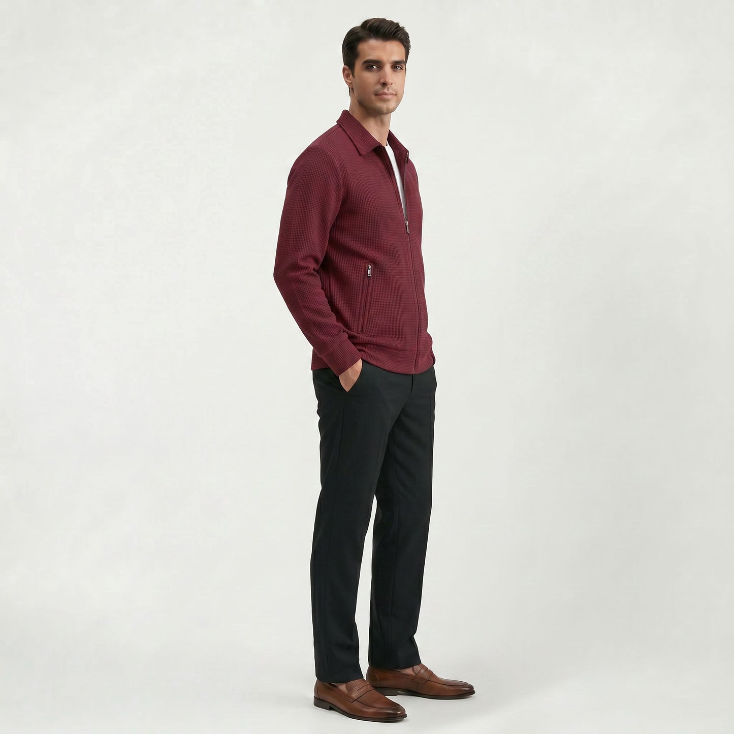 Veste légère homme coupe ample classique style intemporel décontracté