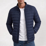 Men's Quilted Winter Jacket – Full-Zip Design