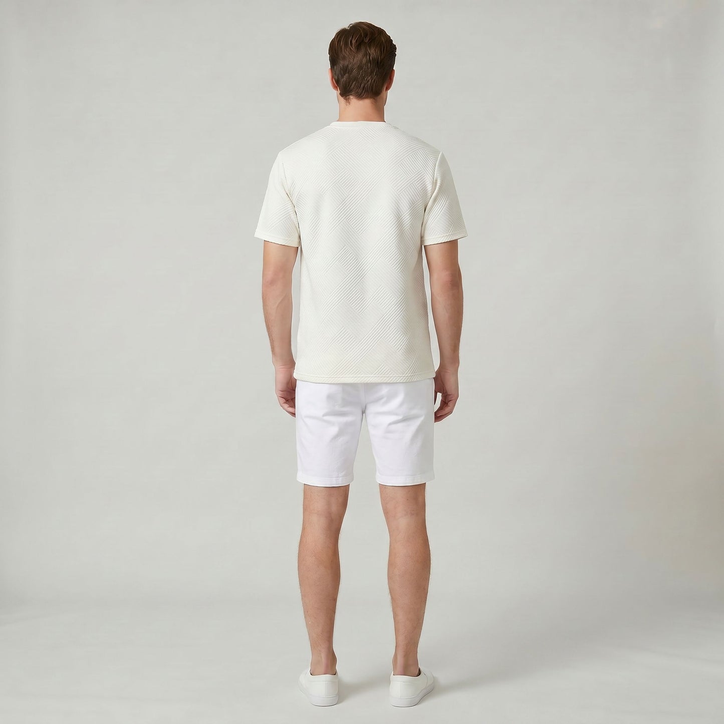 T-shirt Texturé Classique Homme Élégant pour un Style Décontracté Estival