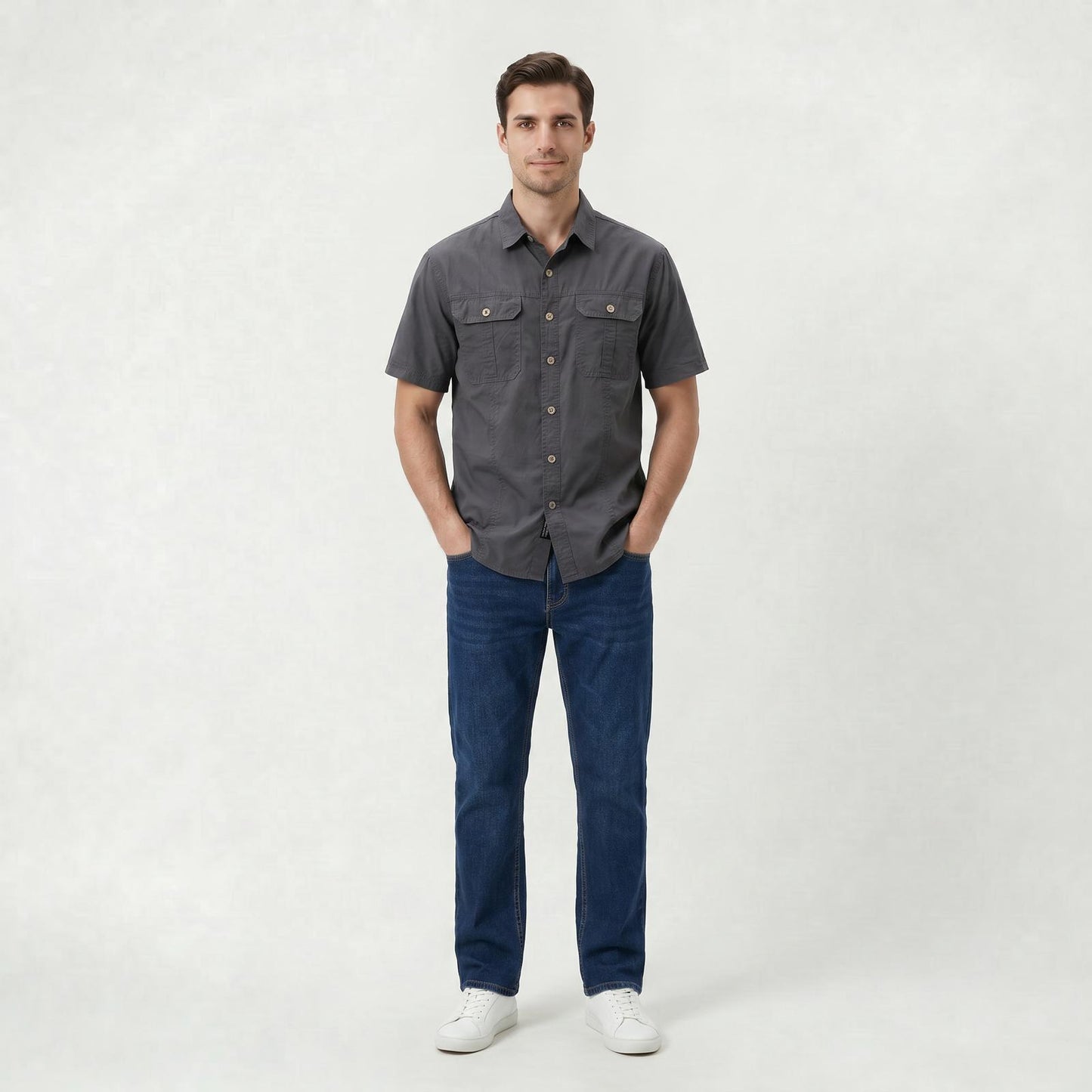 Chemise Workwear Légère Homme Coupe Ample pour un Usage Quotidien