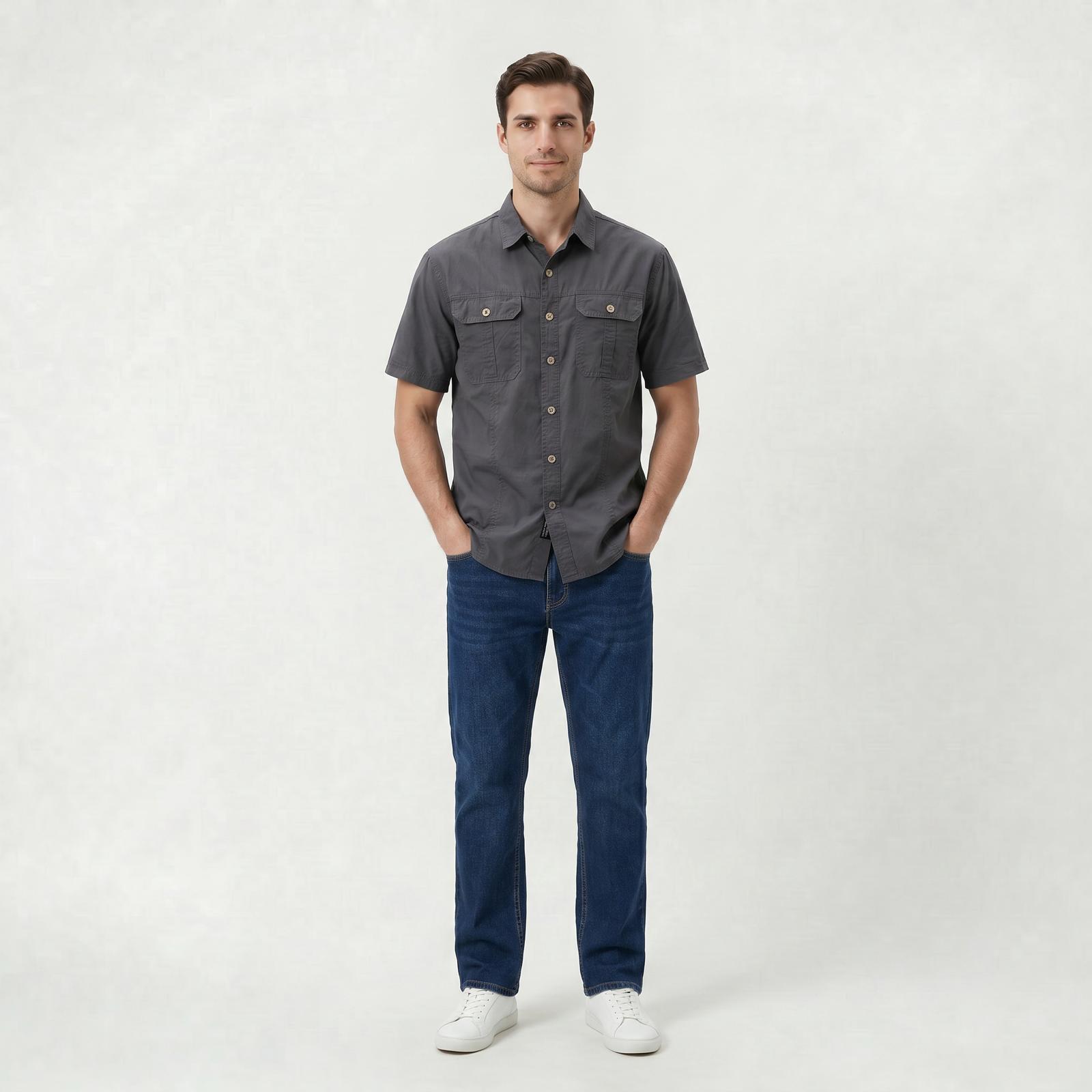 Chemise Workwear Légère Homme Coupe Ample pour un Usage Quotidien
